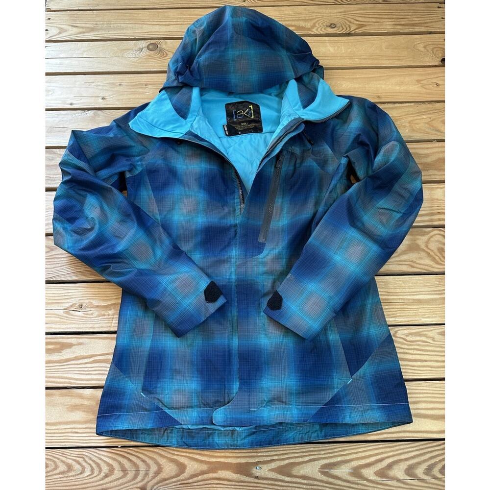 Blue Plaid Women's Hooded Jacket